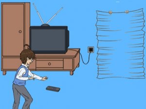 Turn on the TV Puzzle Game