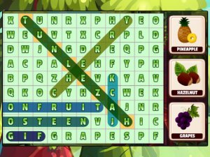 Word Search Fruits Puzzle Game