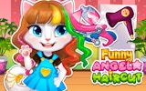 Funny Angela Haircut Salon Game